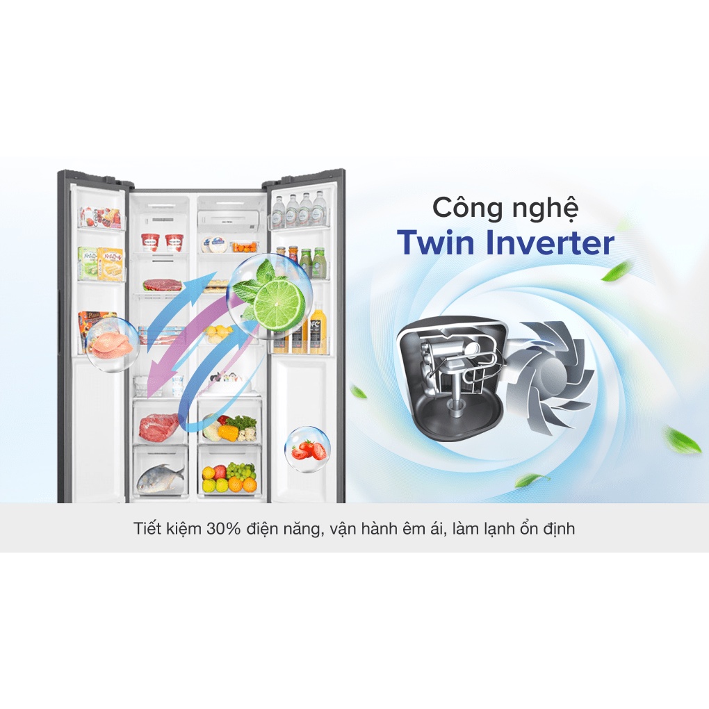 [Aqua S480XA] Tủ lạnh Aqua AQR-S480XA(BL) Inverter 480 lít , BẢO HÀNH CHÍNH HÃNG 24 THÁNG