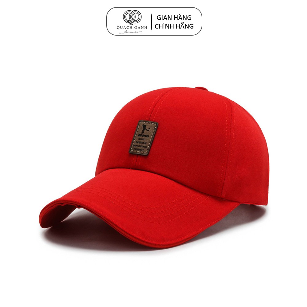 Mũ lưỡi trai QO ACCESSORIES bóng chày phối logo thêu cá tính MU18