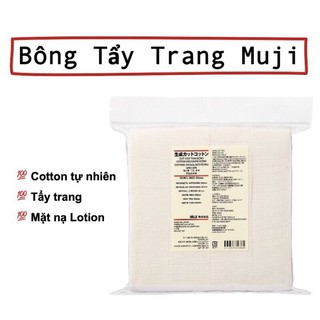 Bông tẩy trang muji 180 miếng của nhật