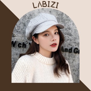 Mũ lưỡi trai nón kết beret nữ họa tiết kẻ sọc phong cách thời trang hàn quốc LABIZI NK25