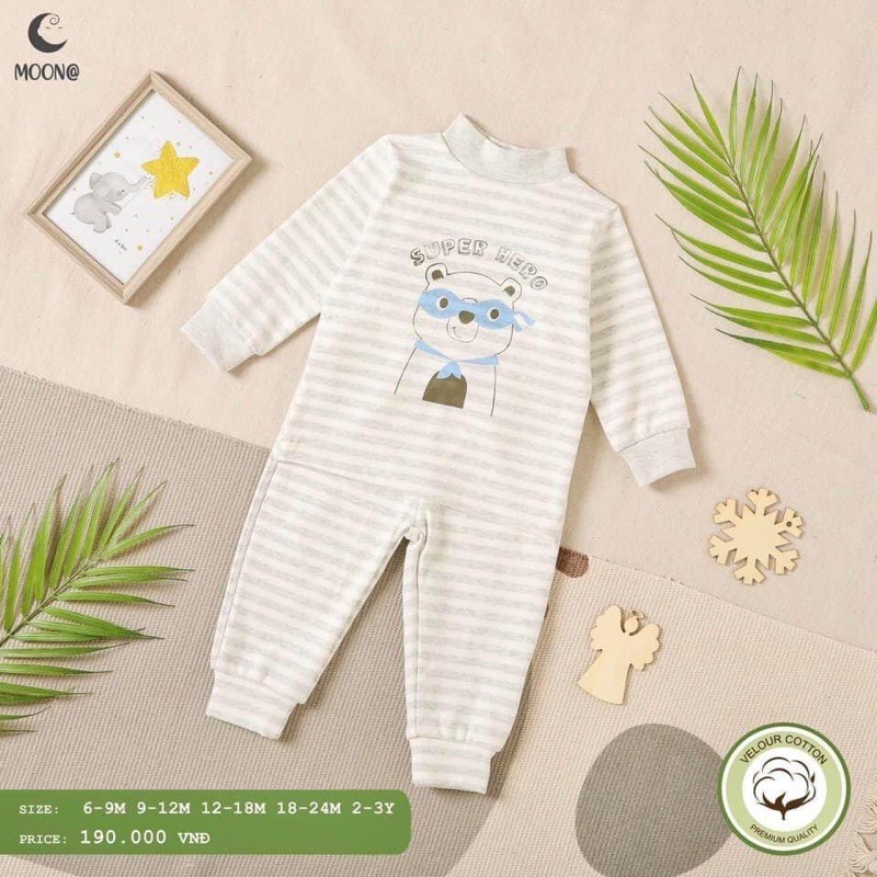 Bộ nỉ nhung Moon cổ 3p