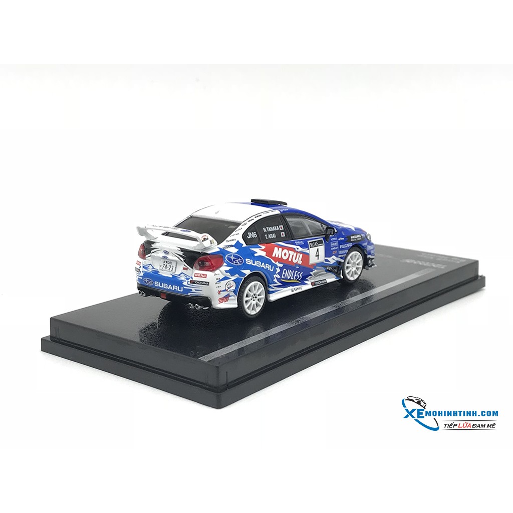 Xe Mô Hình Subaru Impreza WRX STI All Japan Rally Championship 2016 T.Arai / N.Tanaka 1:64 Tarmac Works ( Xanh Trắng )