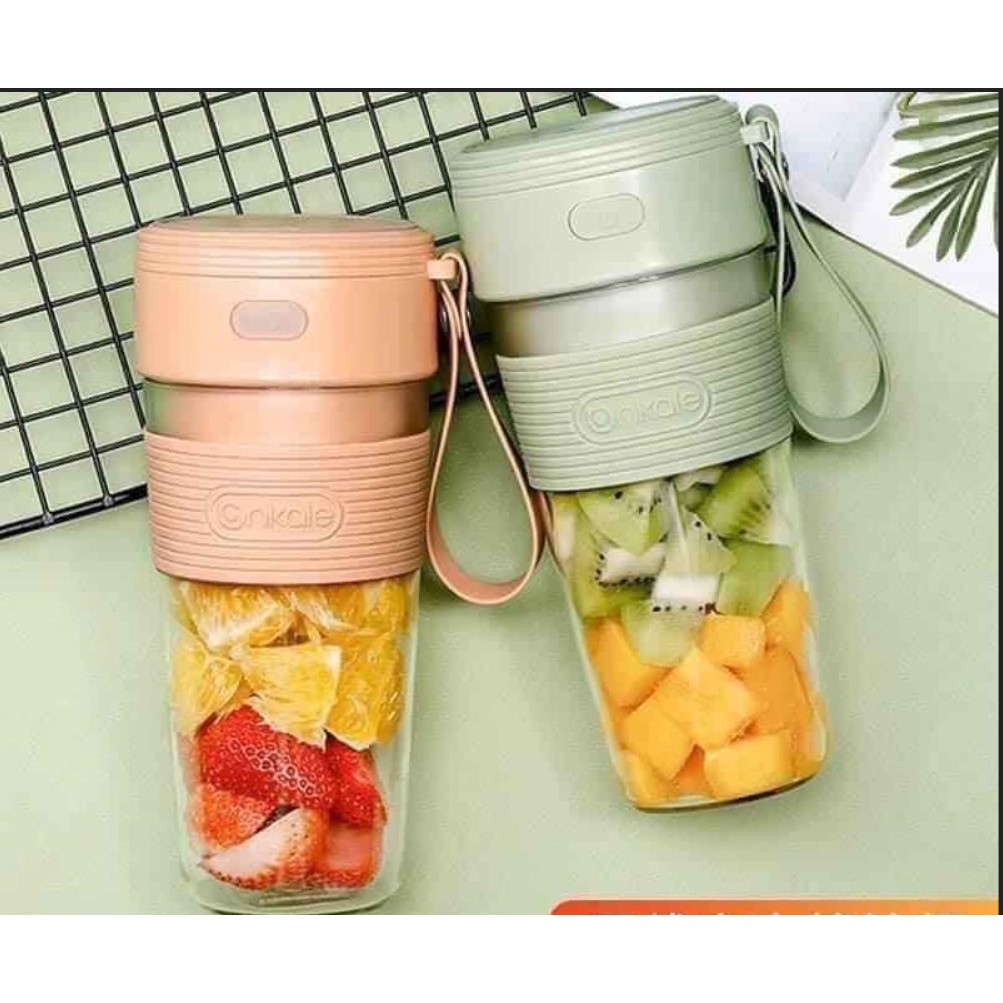 Máy xay sinh tố cầm tay làm ly đựng đồ uống 300ml Kt 90x188mm (ảnh thật)