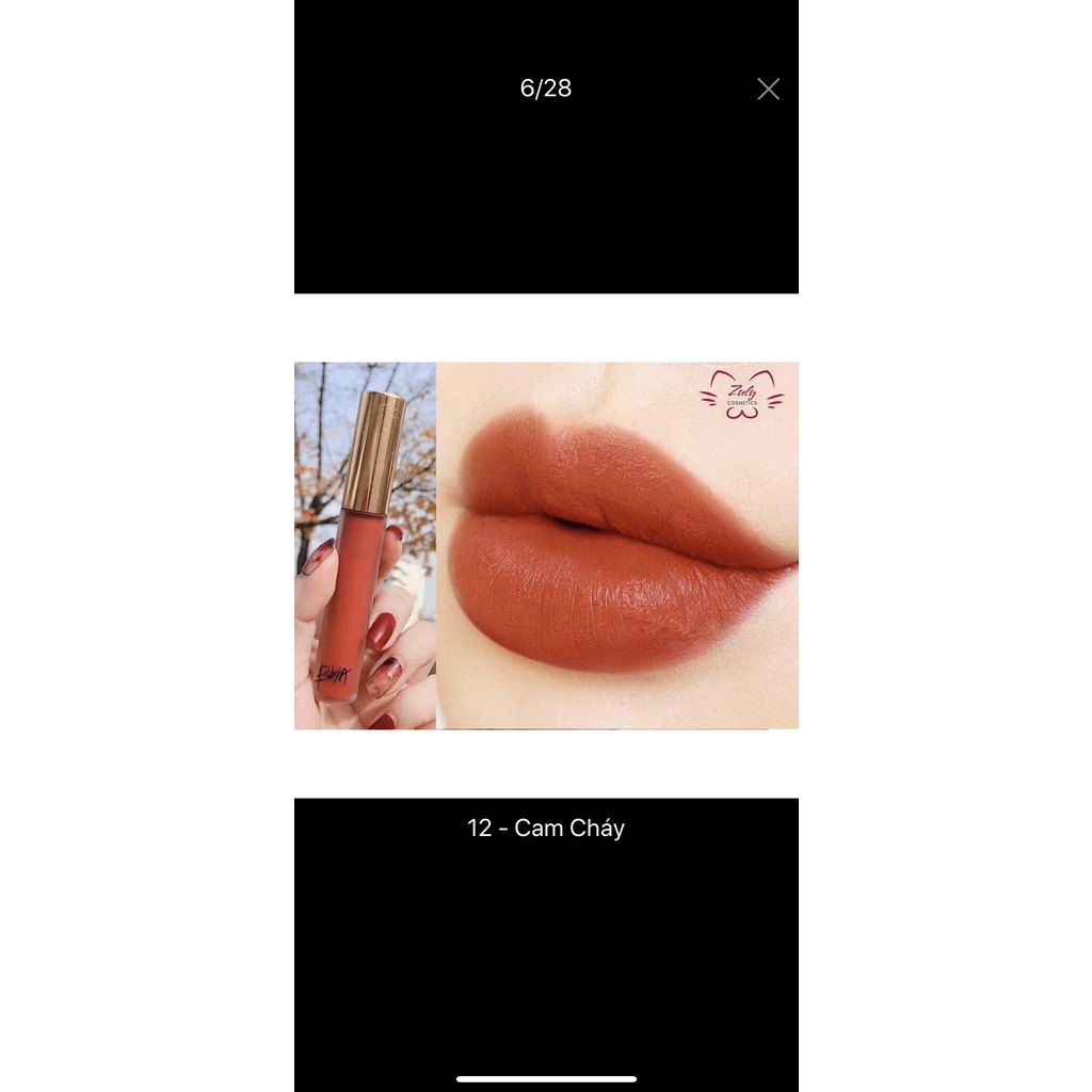 Son Kem Lì Bbia Không Trôi Chính Hãng Hàn Quốc Last Velvet Lip Tint