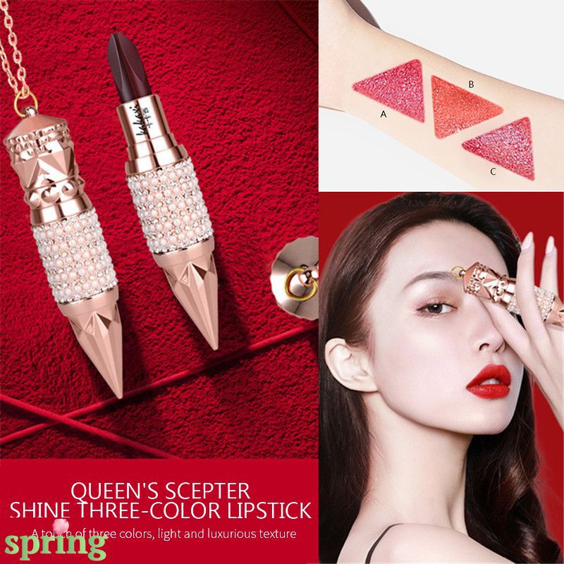 ☪ Kakaxi Queen's Scepter three-color lipstick matte matte long-lasting moisturizing lipstick SPRING
