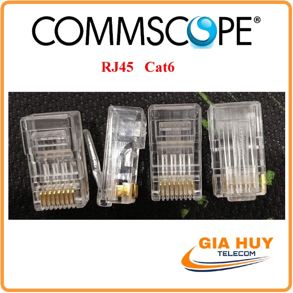 Hạt mạng RJ45 Cat6 chân sole Commscope , chân đồng 100%