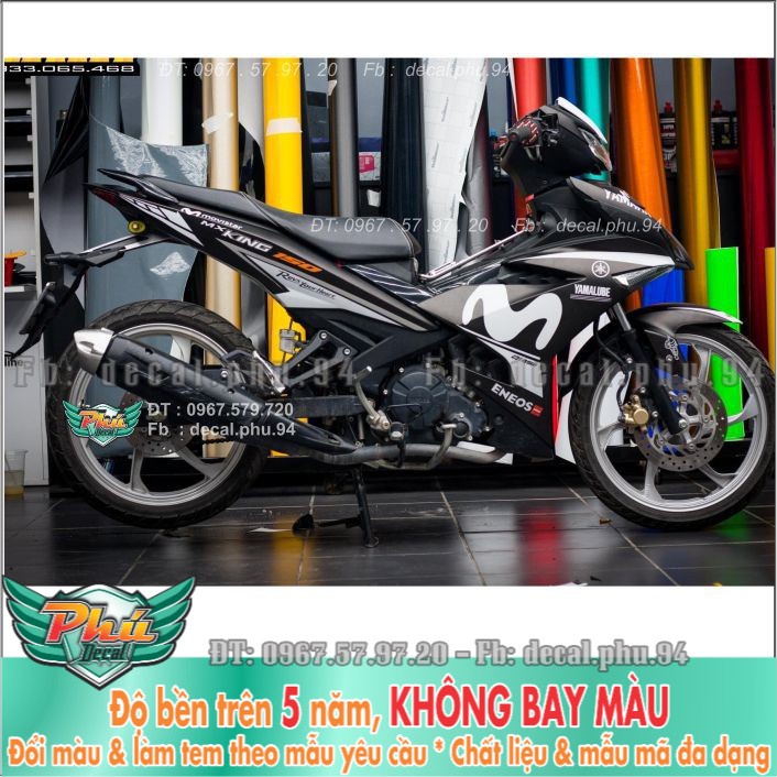 Tem rời Exciter 150 Movisatr đen nhám (B) -1