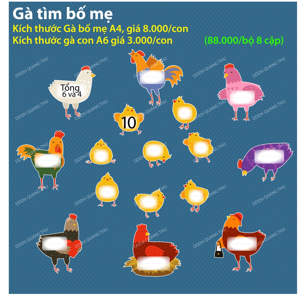 [Đồ dùng dạy học] Tìm gà con