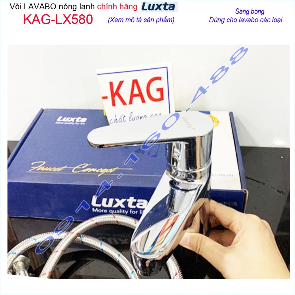 Vòi lavabo nóng lạnh Luxta KAG-LX580 gật gù, vòi chậu rửa nước mạnh thiết kế tuyệt đẹp sang trọng sử dụng siêu bền