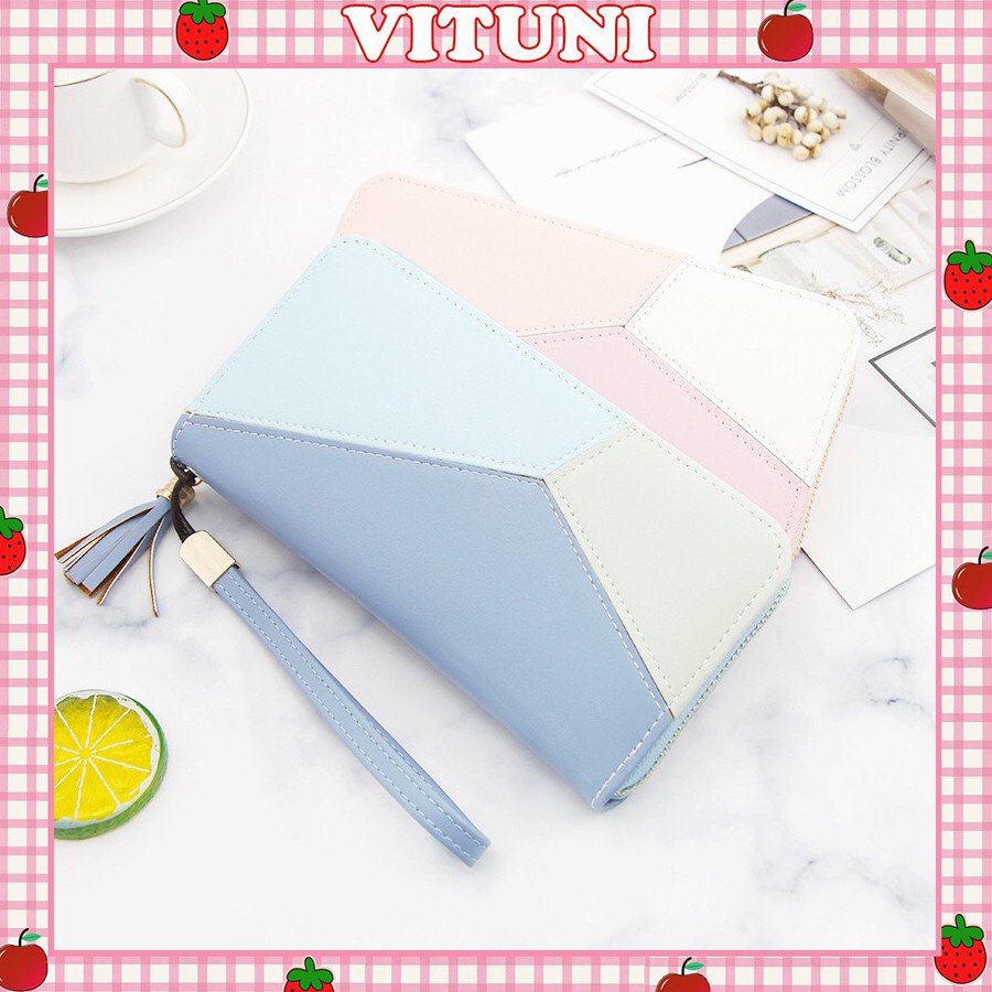Ví nữ Vituni ví cầm tay mini cao cấp đẹp dáng dài VN17