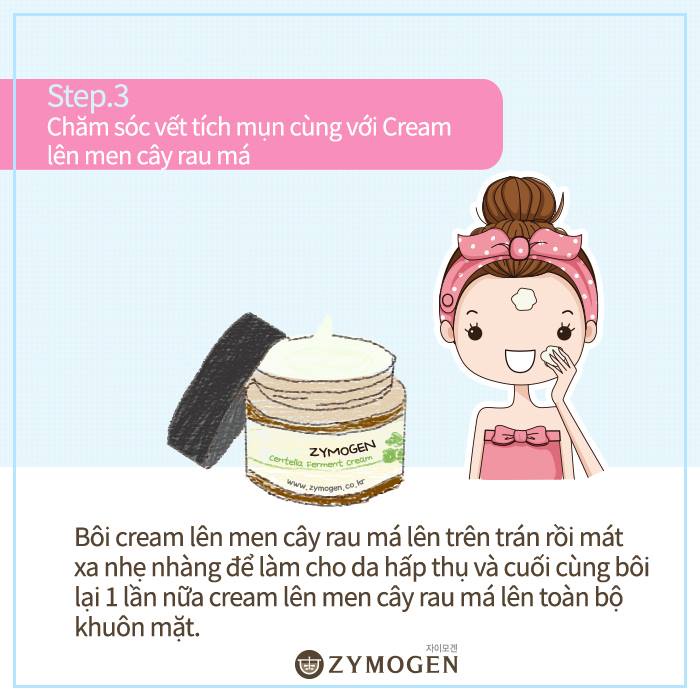 KEM DƯỠNG ẨM, PHỤC HỒI DA MỤN CHIẾT XUẤT RAU MÁ CENTELLA FERMENT CREAM Zymogen 50ml - Dr.Lâm Vũ Yến