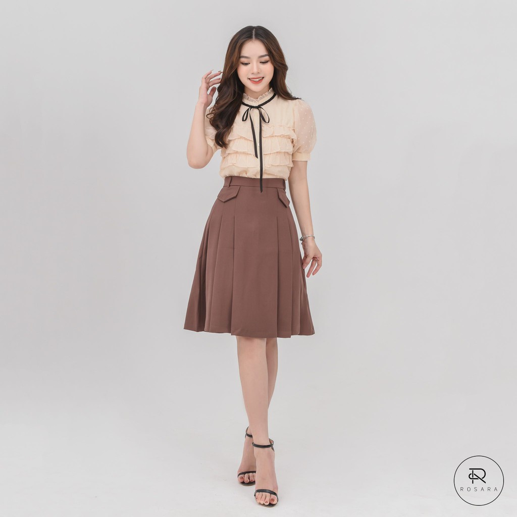 Chân váy kiểu thời trang nữ công sở dáng xòe Rosara CV05 | BigBuy360 - bigbuy360.vn