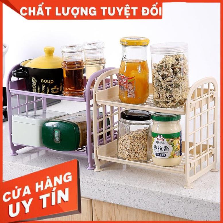 (Video Clip)  Kệ Nhựa Mini 2 Tầng Mini Đựng Đồ Đa Năng Siêu Xinh