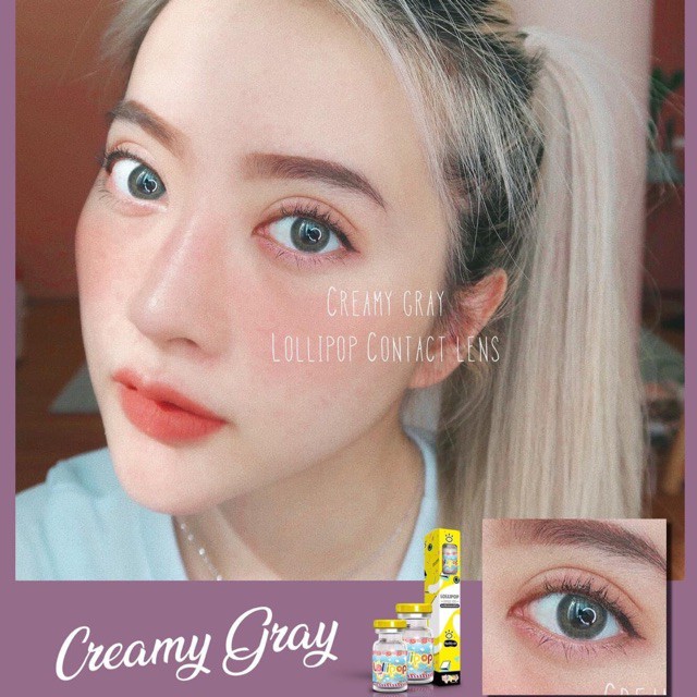 Kính áp tròng thái lan- creamy gray lens