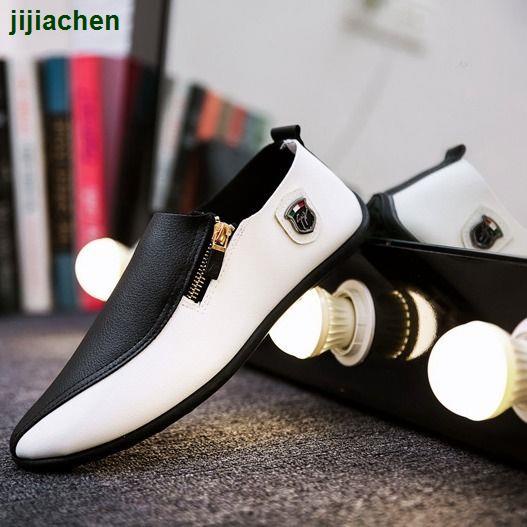 Giày lười da pu phong cách Hàn Quốc cho nam