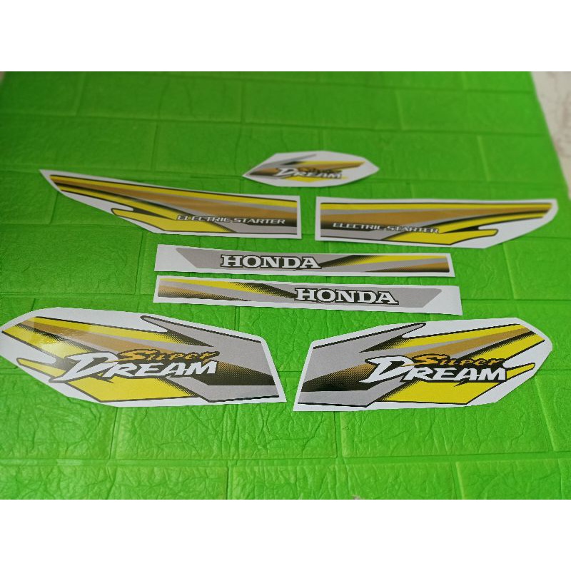 Bộ tem Super Dream màu vàng hàng thiết kế