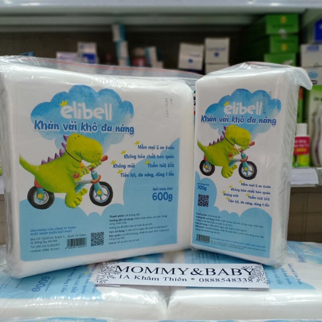 Khăn vải khô đa năng cao cấp 300g 600g Elibell