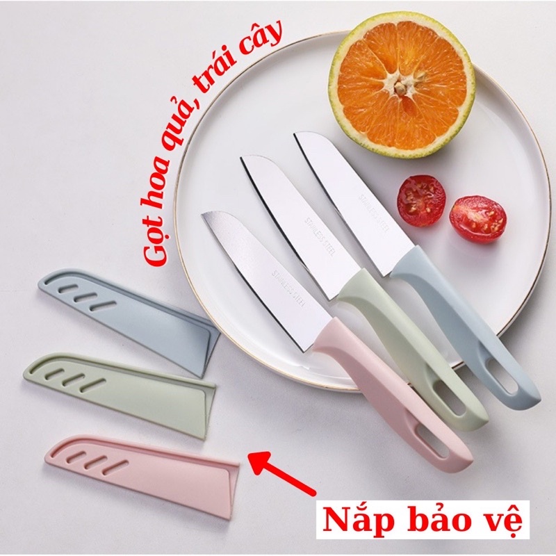 Combo 2 Dao Gọt Hoa Quả, Trái Cây Có Nắp Đậy An Toàn 88197 SHOP BUÔN 88