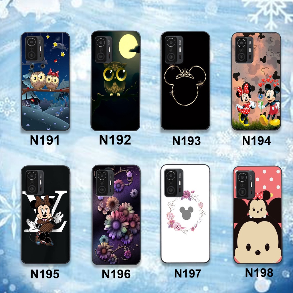 Ốp lưng Xiaomi MI 11T 5G / MI 11T Pro 5G cú và chuột mickey đáng yêu siêu đẹp. Vỏ lưng Xiaomi chính hãng giá rẻ