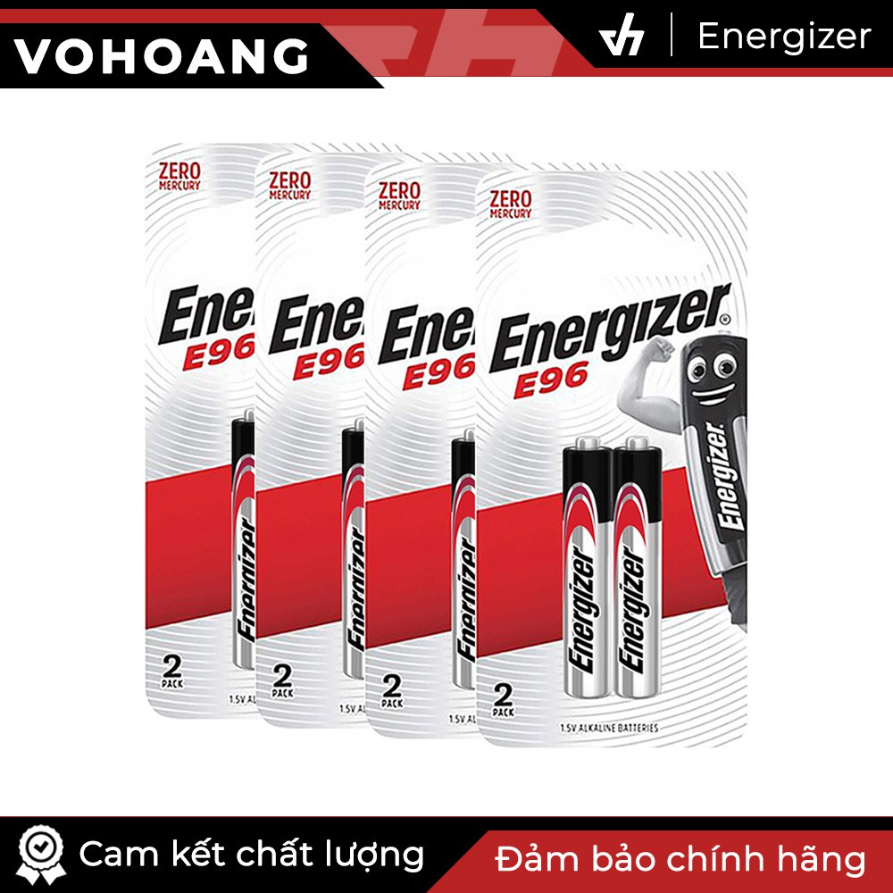 Bộ 8 pin Energizer AAAA E96 1.5V Alkaline (Bạc)