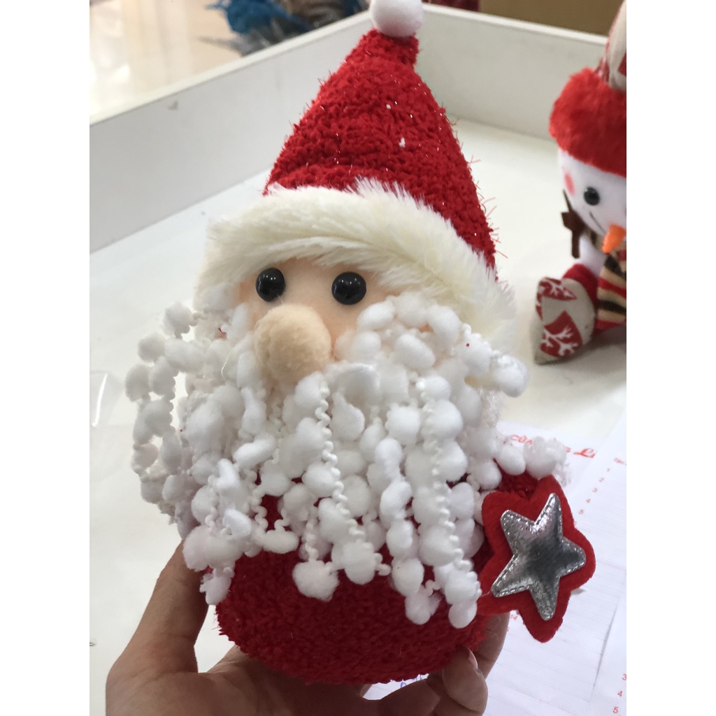 Ông già Noel trang trí Giáng sinh cao 22cm treo cây thông và để bàn