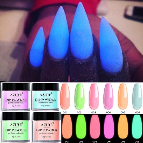 Bột trang trí móng tay MODELONES màu sắc dạ quang 10g