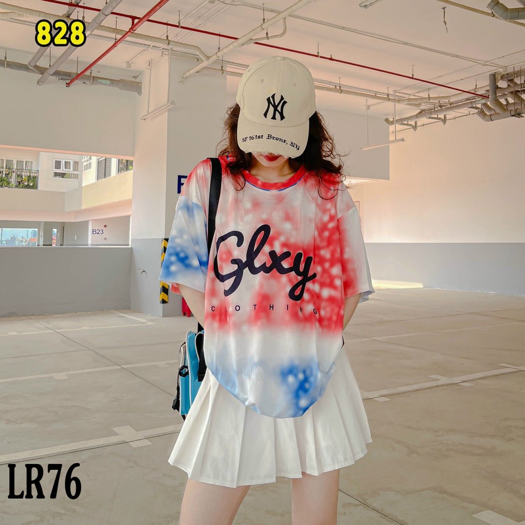 Áo thun loang màu 𝑭𝒓𝒆𝒆𝒔𝒉𝒊𝒑 Áo phông unisex LR76 vải cotton xượt poli co giãn thấm hút tốt, không xù lông
