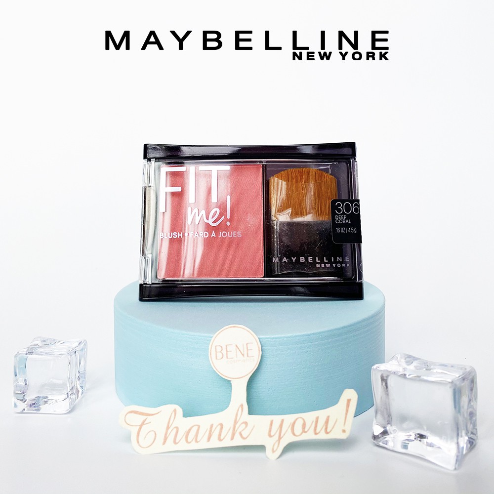 [Chính Hãng] Phấn Má Hồng Mịn Nhẹ Tự Nhiên Maybelline New York Fit Me Blush Deep Coral Bao Gồm Cọ