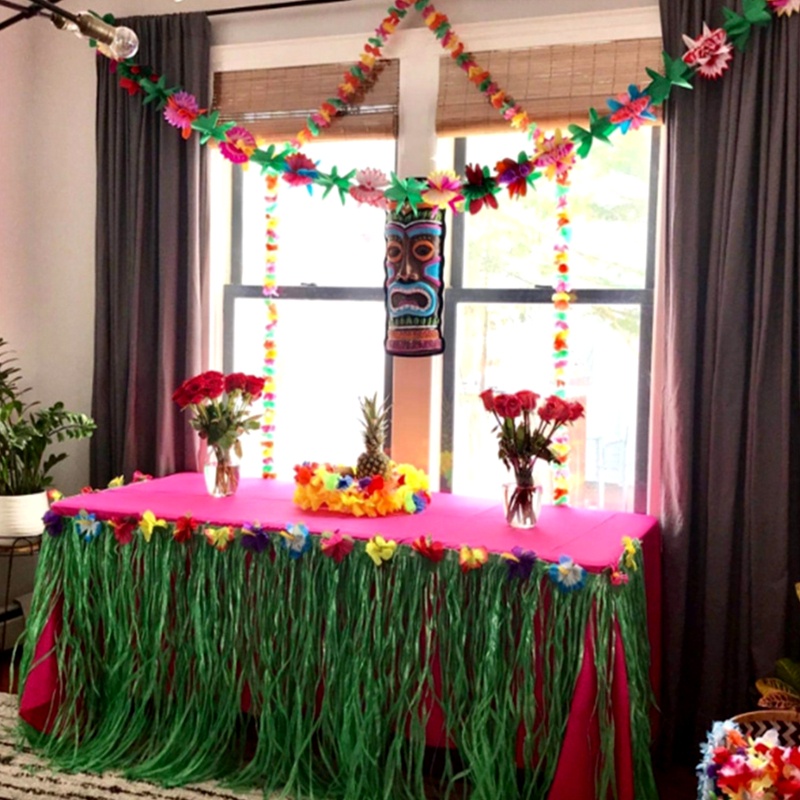 Cờ Giấy Dạng Kéo Họa Tiết Hoa Nhiệt Đới Hawaiian Dùng Để Trang Trí Trong Nhà / Ngoài Trời