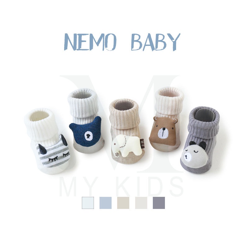 Tất cao cổ cho bé trai bé gái, tất Nemo Baby hoạt hình đáng yêu chống trơn trượt T03