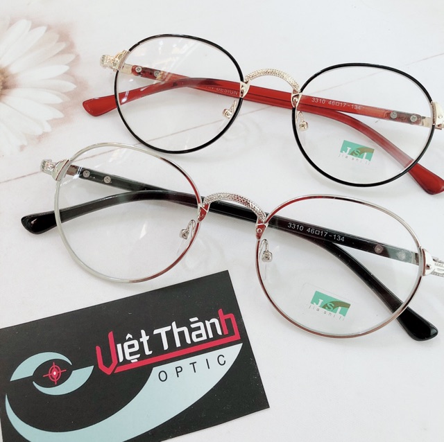 Gọng kính cận tròn loại size nhỏ hàng tốt kính vintage 2021 nhận làm cận viễn loạn G3310