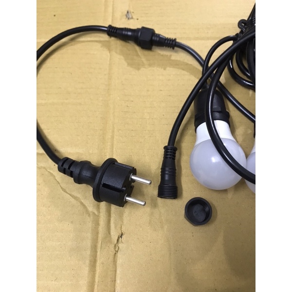 Dây Chống Nước 5m 10 Đui Cả Bóng, Dây Treo Thả Trang Trí Chống Nước.