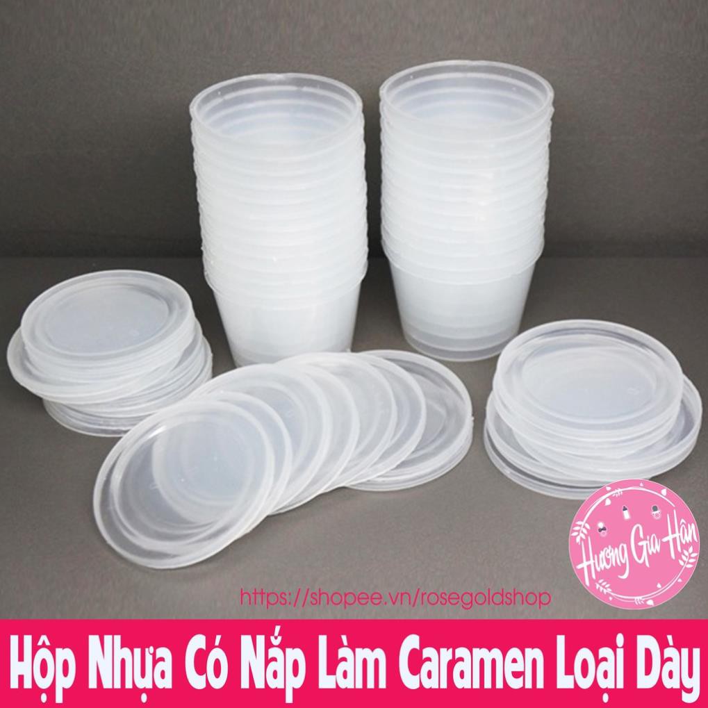 Hộp Nhựa Có Nắp Làm Caramen, Sữa Chua Loại Dày - Made In Việt Nam [Thanh Mai Shop]