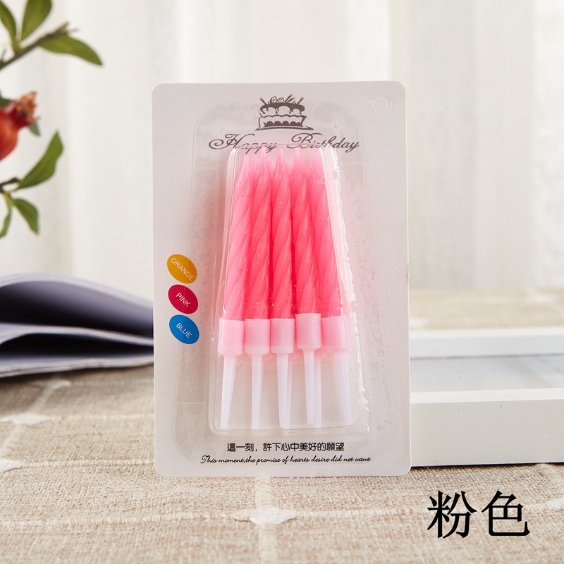 đồ trang trí bánh kem [FREESHIP] nến xoắn sáp trang trí bánh