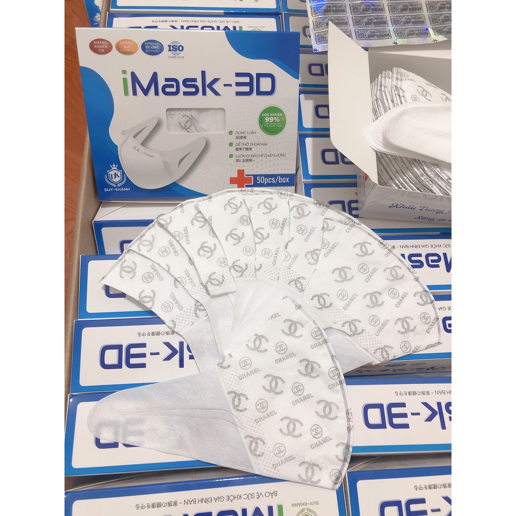 Khẩu trang 3D mask Bảo Huy công nghệ Nhật hộp 50 cái chống bụi vi khuẩn - Khẩu trang dùng một lần