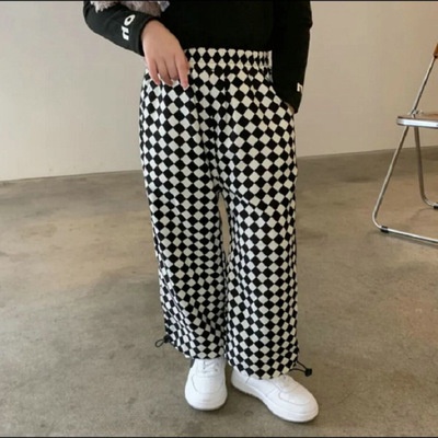 Quần jogger lưng cao phối túi phong cách hip hop đường phố cho bé gái 3-8 tuổi