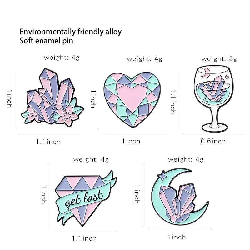 Pin cài áo kho báu kim cương crystal - GC514