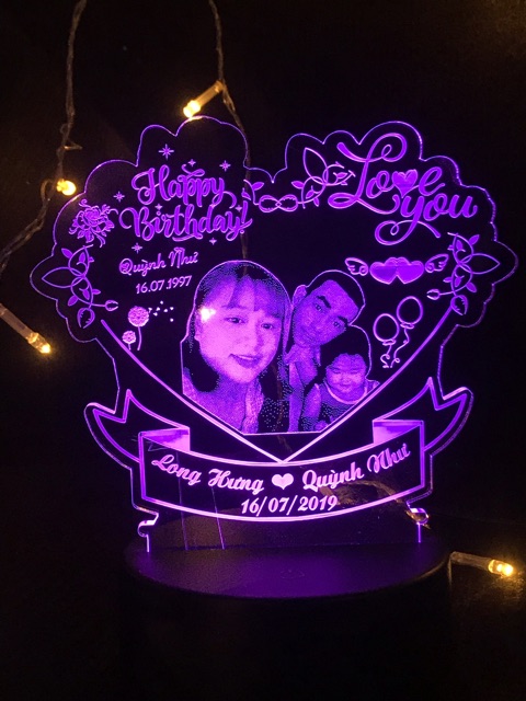 Đèn led 3d hình ảnh theo yêu cầu