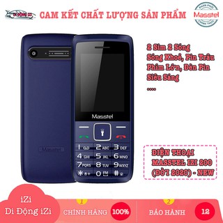 Điện thoại Masstel IZI 200 (2020) - 2 Sim 2 Sóng, Nhỏ Gọn, Tiện Dụng [CHÍNH HÃNG]