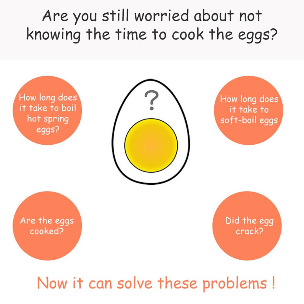 Đồng hồ hẹn giờ nấu trứng thay đổi màu sắc tiện dụng