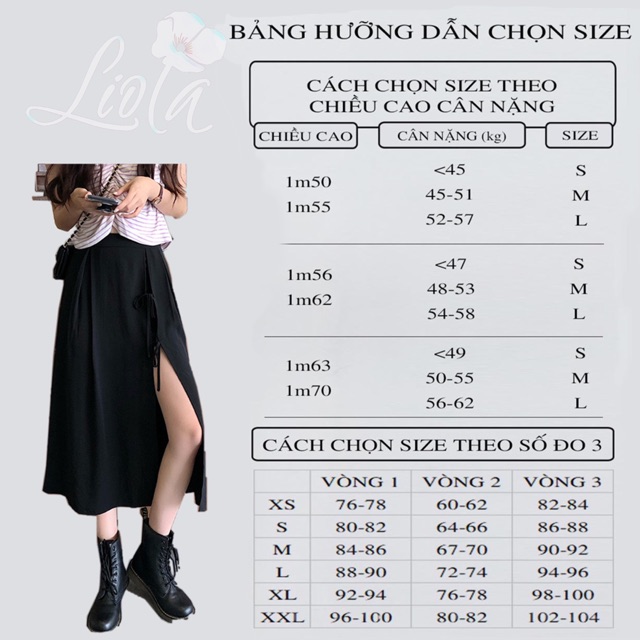 Chân váy đen xẻ tà cá tính _ chân váy dài midi đen xoè cá tính phong cách bohee sản phẩm thiết kế của LIOLA