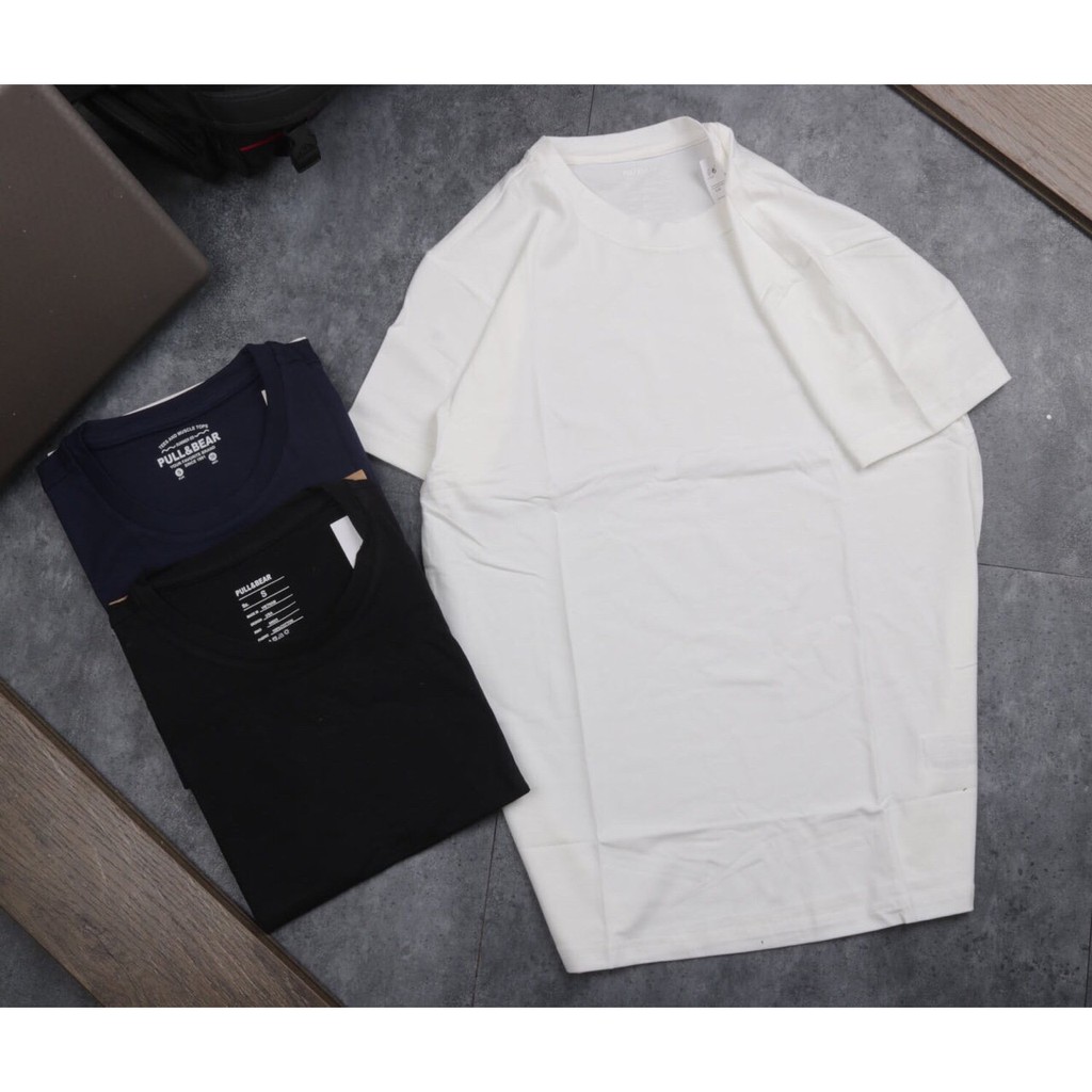 Áo phông nam đen trắng hàng hiệu xuất khẩu