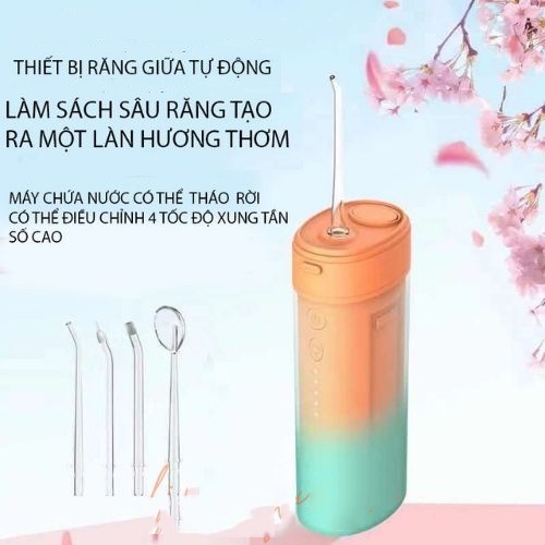 Máy tăm nước cầm tay Oral Irrigator vệ sinh răng miệng công nghệ Châu Âu - 3 chế độ xịt