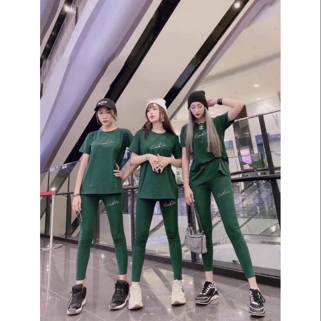 Set bộ cotton áo cộc quần dài nữ duy nhất màu vàng (Habi Shop)