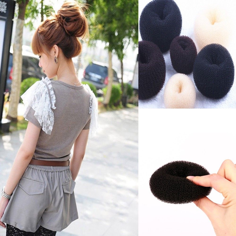 Dụng Cụ Búi Tóc Hình Bánh Donut 3 Kích Thước Bằng Xốp Thoải Mái Thời Trang Cho Nữ