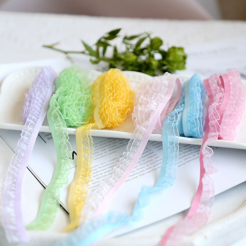 Cuộn Dây Ren 1m Nhiều Màu Làm Phụ Kiện Trang Trí Đầm Cho Nữ