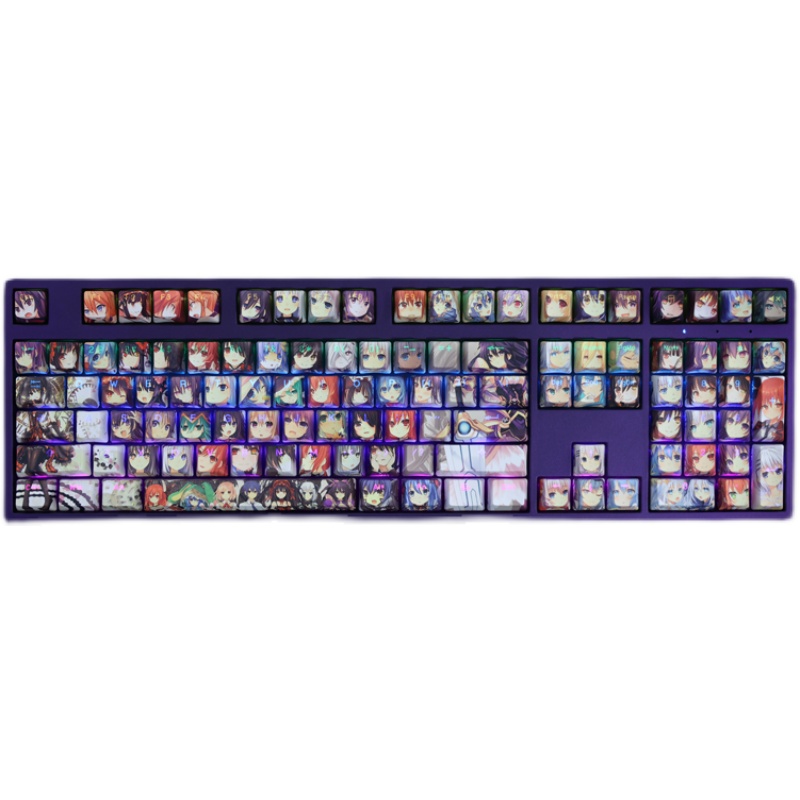 DATE A LIVE Keycap Hồ sơ Cherry Anime PBT DYE SUB Bàn phím cơ học LED Keycaps