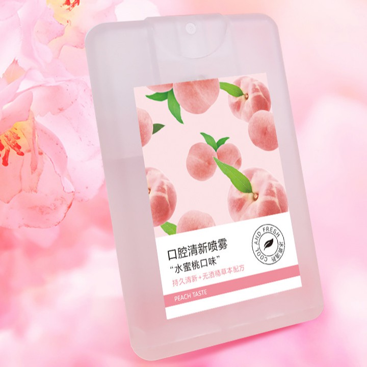 Xịt Thơm Miệng Heyxi Vị Đào Thơm Mát Hỗ Trợ Giảm Vấn Đề Răng Miệng Tiện Lợi