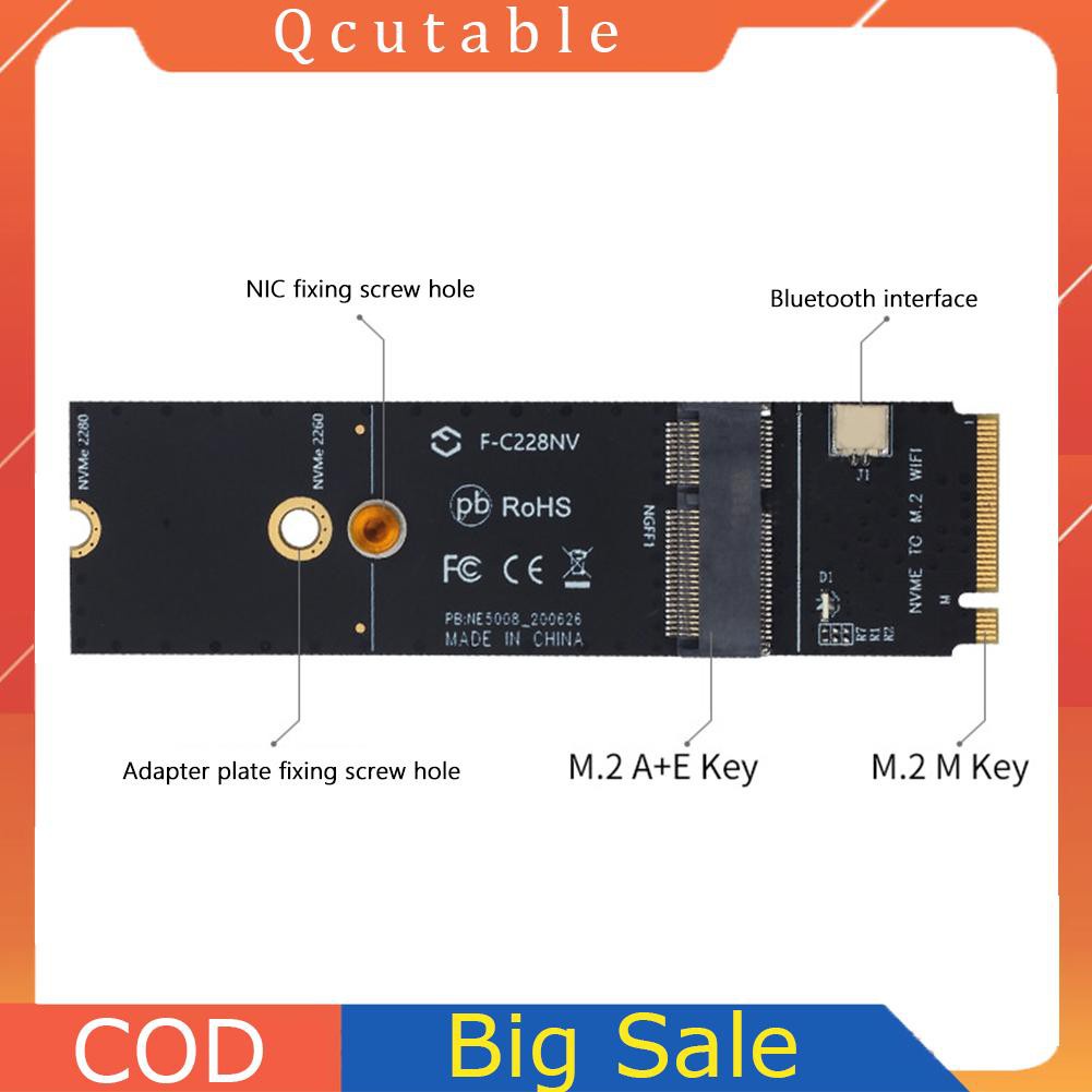 Card Wifi M.2 M Key To Ngff A + E Cho Ax200 9260ac