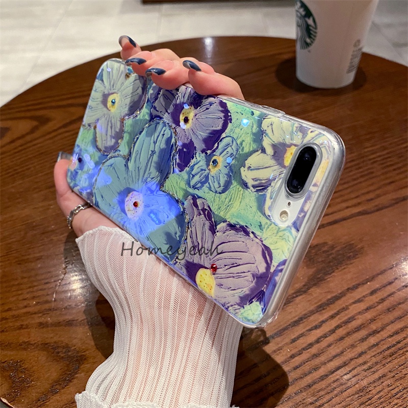 Ốp Điện Thoại Mềm Chống Va Đập Họa Tiết Tranh Sơn Dầu Cổ Điển Cho iPhone 7 8 Plus se 2020 2022 X XR Xs Max